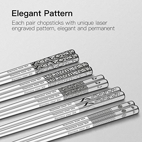 Metal Chopsticks Reusable 18 (5 Count)