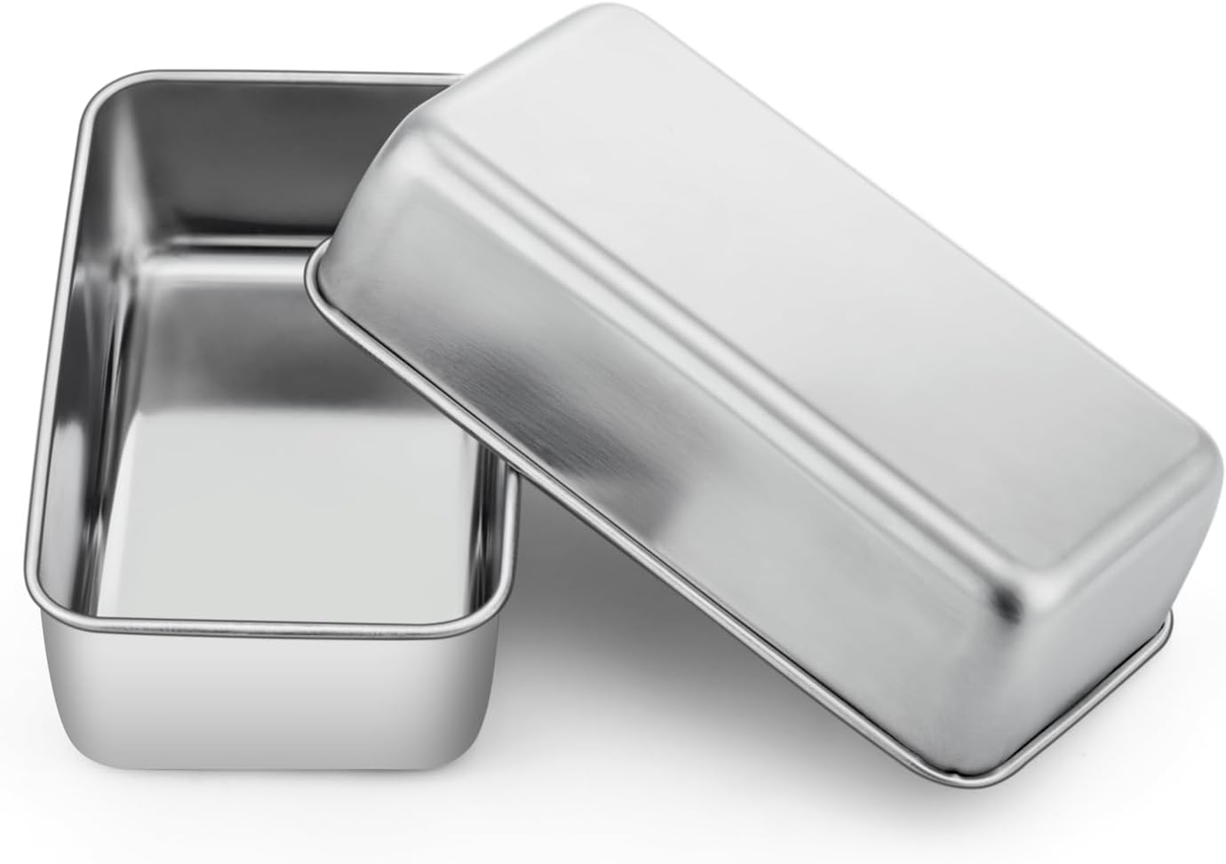 P&P CHEF Loaf Pan Set, 9 x 5 Inch Bread Pans, Stainless Steel Loaf Toast Baking Pans For Bread Meatloaf Lasagna Cake, Healthy & Non Toxic, Oven & Dishwasher Safe,(Silver, 2Pcs) - Culinary Roots