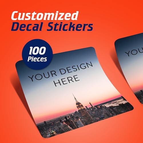 Custom Vinyl Stickers Your Image (100 Count)