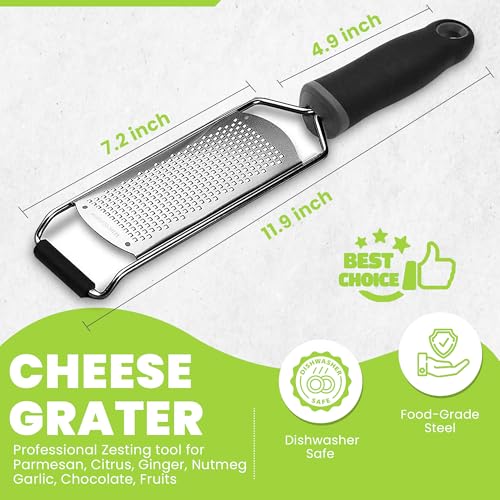 Stainless Steel Ultra Fine Cheese Grater Great for Hard Cheeses