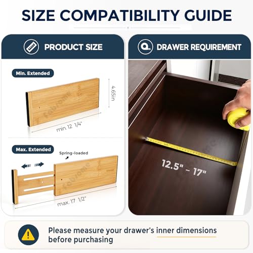 Dresser Drawer Organizers 6 Pack (6 Count)