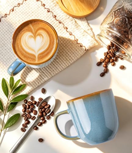 Ceramic Coffee Mugs Set of 6 (6 Count)