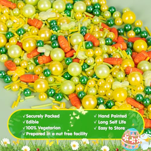 Edible Yellow Green Sprinkles for Cake Decorating (4.5 Ounce)