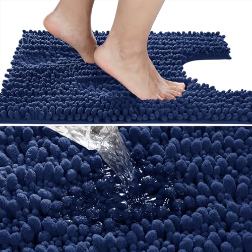 Toilet Rug U Shaped Washable 24x20 Inch