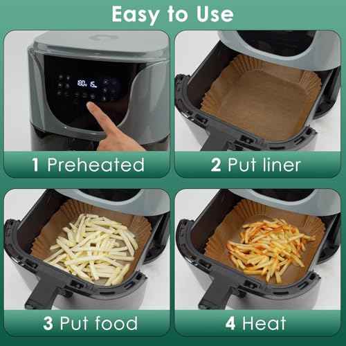 505 PCS Square Air Fryer Liners Disposable 8inch for 5 (505 Count)