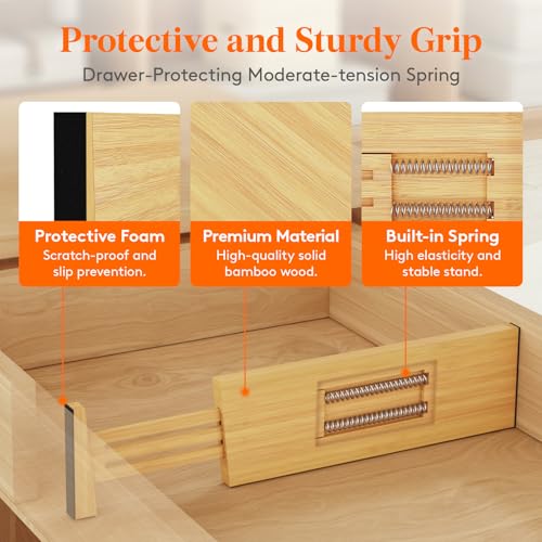 4" High Dresser Drawer Dividers (4 Count)