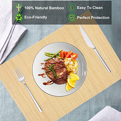 8 Pack 17.7x11.8 Bamboo Placemats (8 Count)