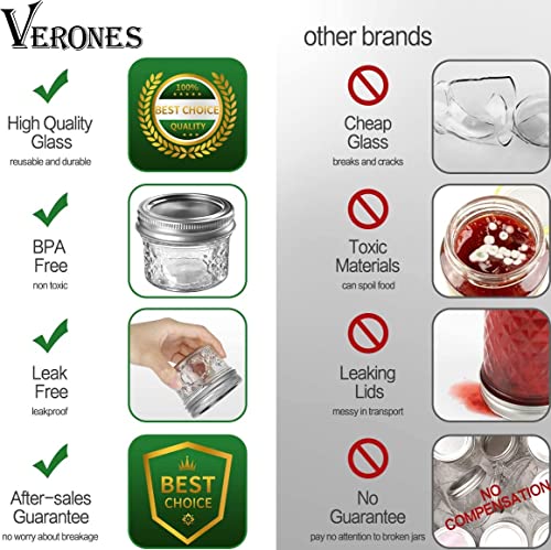 40 PACK Mason Jars (40 Count)