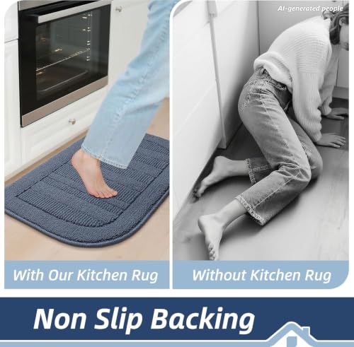 30x18 Inch Kitchen Rugs Non Slip Washable Kitchen Sink Rug