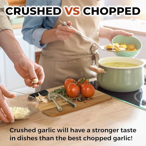 Large Premium Garlic Press Set