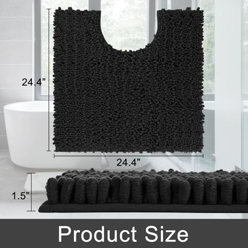 Toilet Rug U Shaped Washable 24x24 Inch