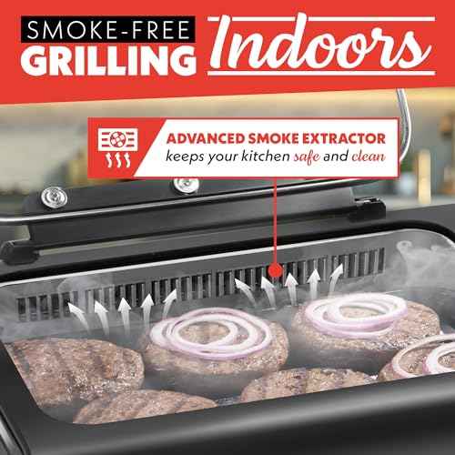Smokeless Indoor Grill & Air Fryer raclette grill with Smoke Extracting Technology for indoor grill Extra