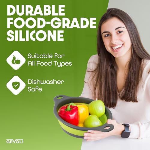 3 Pack Collapsible Colanders with Self (4 Count)