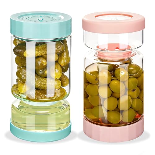 Pickle Jar with Strainer Flip