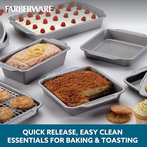 Nonstick Bakeware Set with Cooling Rack for Baking
