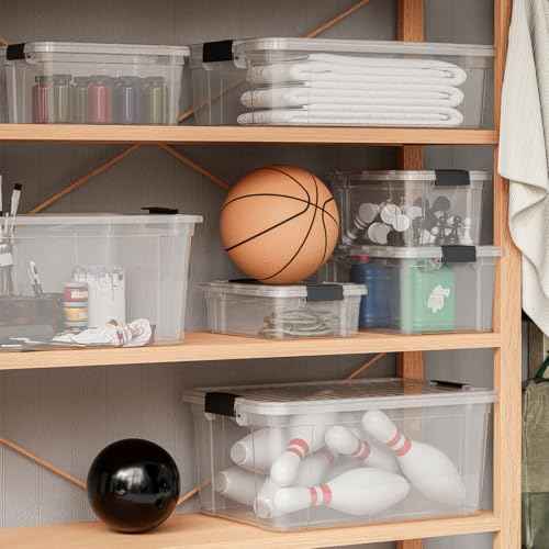 21 Quart Clear Plastic Storage Boxes with Lids (2 Count)