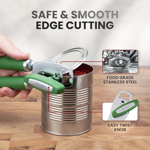 Heavy Duty Stainless Steel Can Opener Manual with Bottle Opener