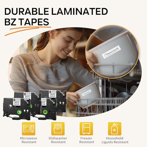 Label Maker Machine with 4 Tapes
