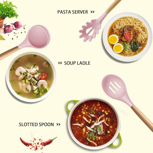 Silicone Cooking Kitchen Utensils Set (17 Count)