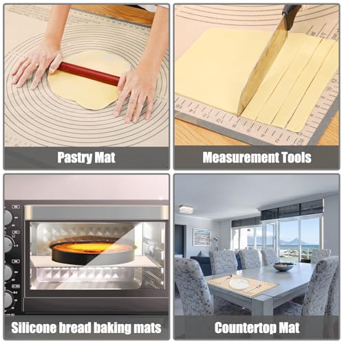 Silicone Pastry Mat 34x26 Inch Nonstick Baking Mat