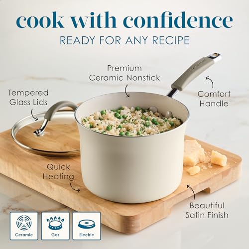Cucina Ceramic Nonstick Cookware Pots and Pans Set