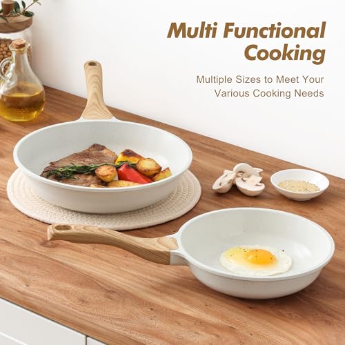 Ceramic Nonstick Frying Pan Skillets (2 Count)