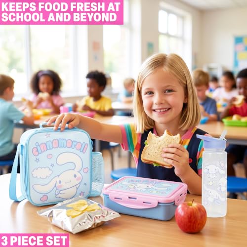Cinnamoroll Girls Lunch Box 3Pc Set (3 Count)