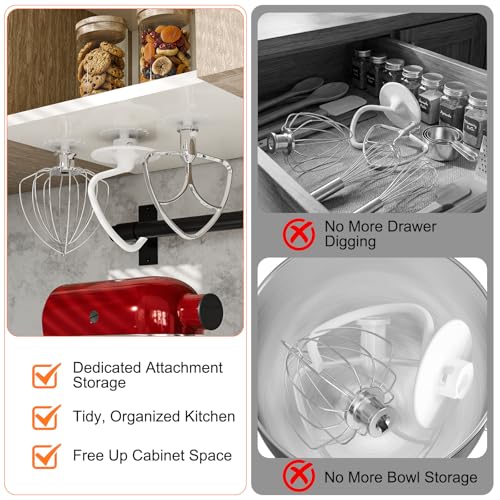 4 Pack Stand Mixer Attachment Holders for Kitchenaid Mixer Accessories