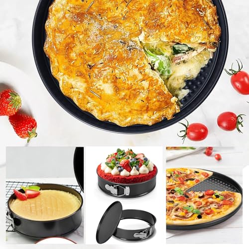 9 Inch Springform Pan Baking Pans Round Leakproof Nonstick Removable Bottom Bakeware for Cake