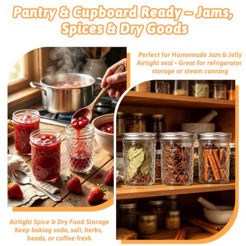8 oz Glass Mason Jars (12 Count)