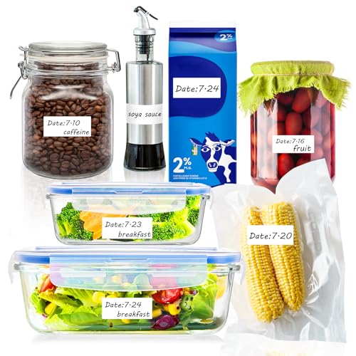 600 Blank Removable Freezer Labels with Perforation Line for Easy Distribution and Use. Waterproof and Oil (600 Count)
