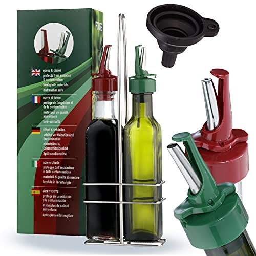 Vinegar and Olive Oil Bottle Drizzler Set