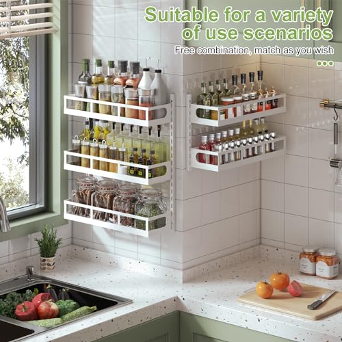 Wall Mount Spice Rack Organizer 5 Tier Height