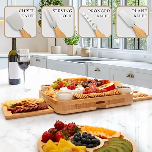 Zulay Charcuterie Board Set Extra Large