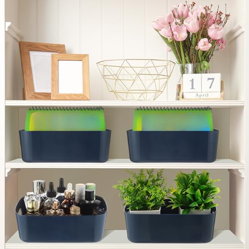 Blue Plastic Storage Bins (10 Count)