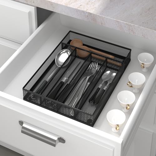 mesh silverware tray for drawer