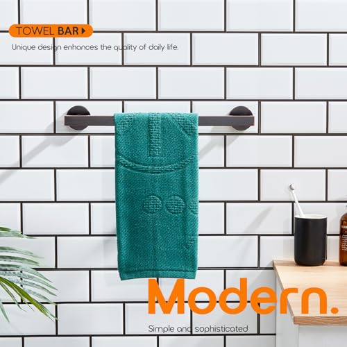 12 Inch Bathroom Towel Bar Bath Towel Rack Kitchen Towel Holder Towel Ring Wall Mounted SUS304 Stainless Steel Oil Rubbed Bronze AN4001ORB