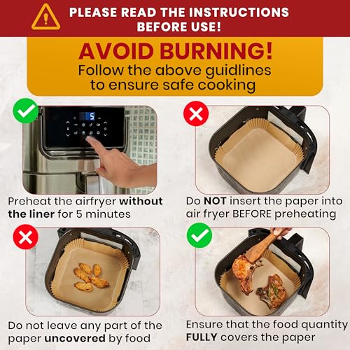 500Pcs Air Fryer Liners Disposable (500 Count)