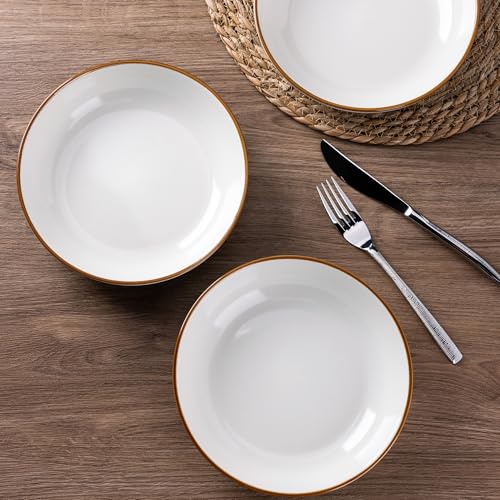 8.5’’ Ceramic Pasta Bowls Set of 6 (6 Count)