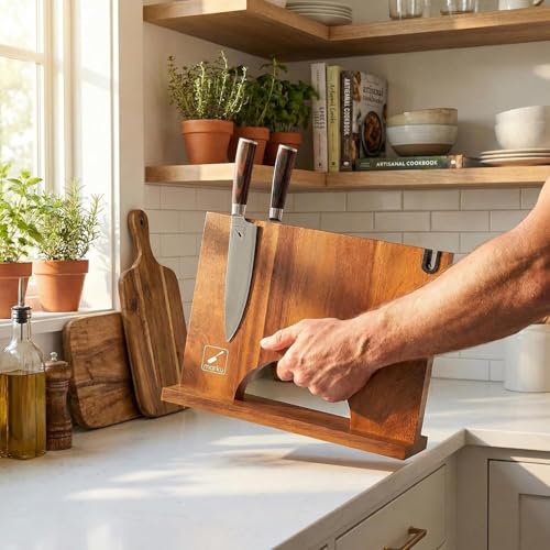 Magnetic Knife Block with Built