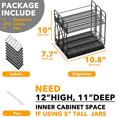 Pull Out Spice Rack Organizer