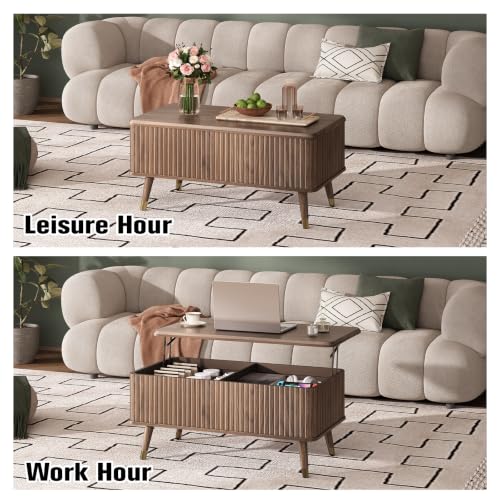 Lift Top Coffee Table with Storage for Living Room
