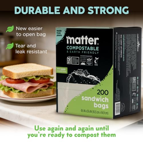 Compostable Sandwich Bags (200 Count)