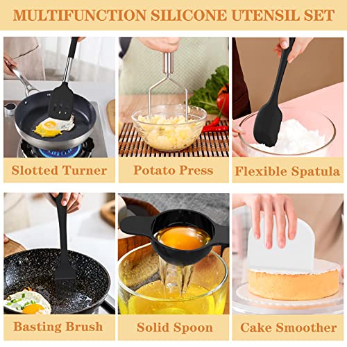 Silicone Cooking Kitchen Utensil Set (43 Count)