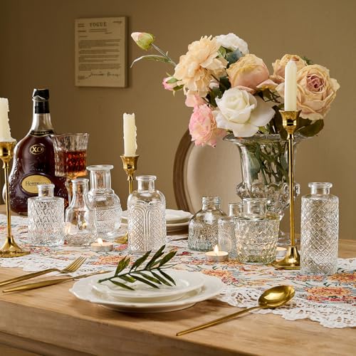 Glass Bud Vase Set of 24 Pcs Small Minimalist Vases for Flowers (24 Count)