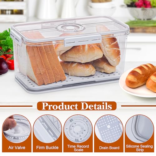 Bread Box for Homemade Bread Boxes for Kitchen Counter Airtight