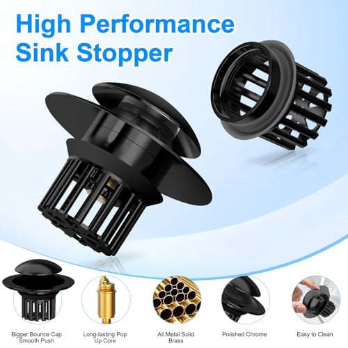 Universal 3 in 1 Bathroom Sink Drain Strainer