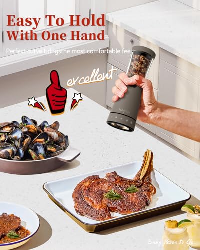 Electric Salt and Pepper Grinder Set with Storage Base (2 Count)