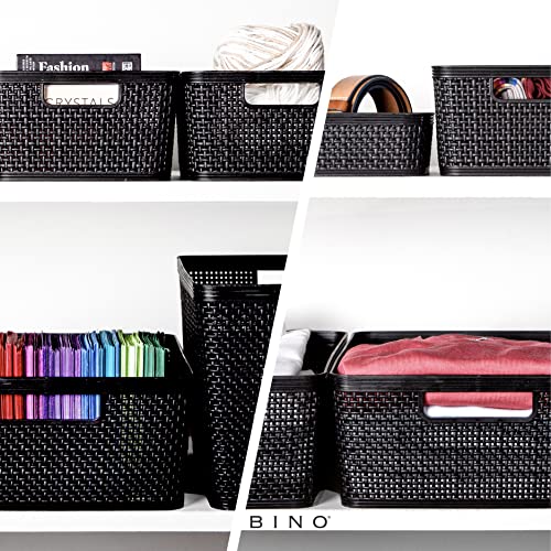 Woven Plastic Basket (4 Count)