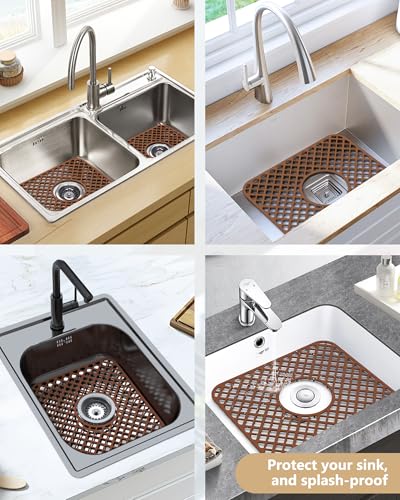 2 Pack Silicone Sink Mat Protector for Kitchen Sink (2 Count)